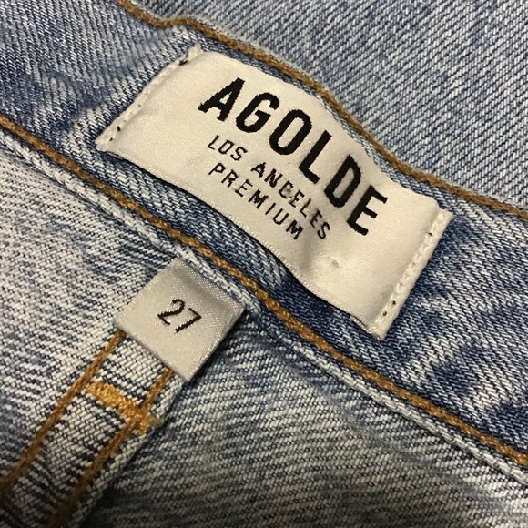 AGOLDE Riley High Rise Straight Crop Jeans in Shatter Size 27. - Picture 11 of 13